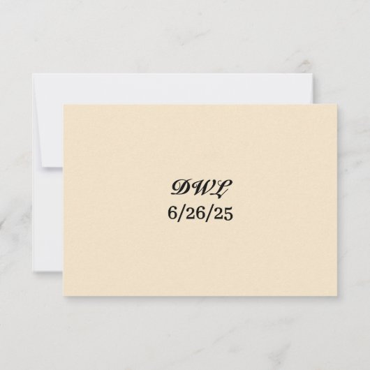 Celtic Kiss Wedding RSVP Card (裏面)