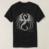 Celtic knot Dragon White Tシャツ (デザイン正面)