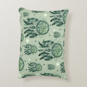 Celtic knot green dreamcatcher アクセントクッション (裏面(縦))