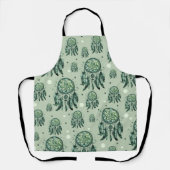Celtic Knot Green Dreamcatcher エプロン (正面)