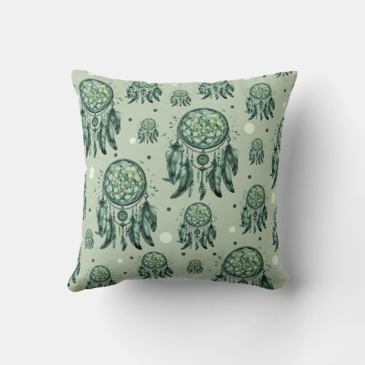 Celtic knot green dreamcatcher クッション (裏面)