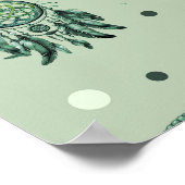 Celtic knot green dreamcatcher ポスター (角)