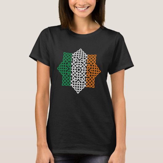 Celtic Knot Ireland Flag St Patricks Day for Men W Tシャツ (正面)