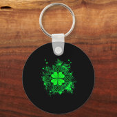 Celtic Knot Irish Shamrock Three Leaf Clover St Pa キーホルダー (正面)