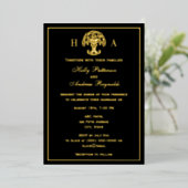 Celtic Knot Tree of Life Wedding Foil Invitation 箔シーズンカード (立ち正面)