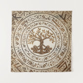 Celtic Knot Tree of life -Yggdrasil タペストリー (正面)