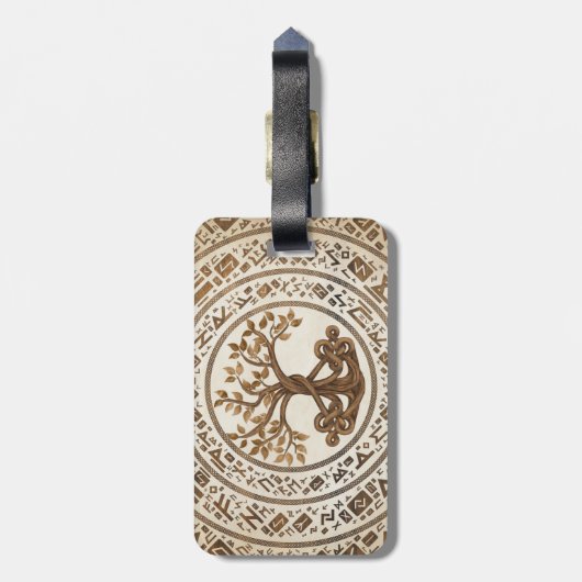 Celtic Knot Tree of life -Yggdrasil ラゲッジタグ (裏面縦)