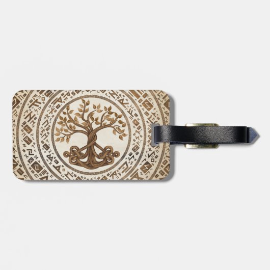 Celtic Knot Tree of life -Yggdrasil ラゲッジタグ (裏面横)