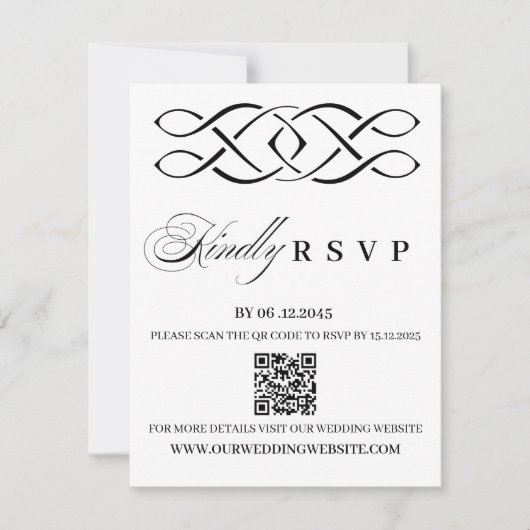 Celtic Knot Wedding RSVP Card (正面)