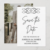 Celtic Knot Wedding Save the Date Card (正面/裏面)