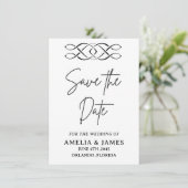 Celtic Knot Wedding Save the Date Card (スタンド正面)