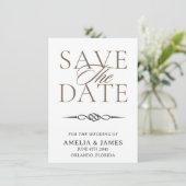 Celtic Knot Wedding Save the Date Card (スタンド正面)