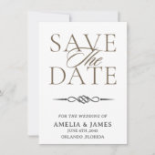 Celtic Knot Wedding Save the Date Card (正面)