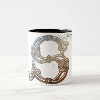 Celtic Knots Letter S Mug ツートーンマグカップ