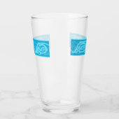 Celtic Knotwork Fish in Blue タンブラーグラス (左)