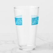 Celtic Knotwork Fish in Blue タンブラーグラス (右)