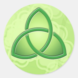 Celtic Love knot and Shamrocks 1.5インチラウンドステッカー ラウンドシール