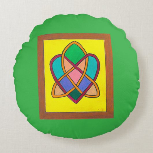 Celtic Love Knot round cushion ラウンドクッション (正面)