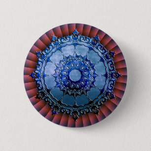 Celtic Mandala   red radial 缶バッジ