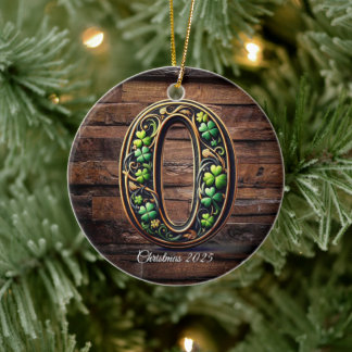 Celtic monogram letter ornament セラミックオーナメント