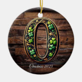 Celtic monogram letter ornament セラミックオーナメント (正面)