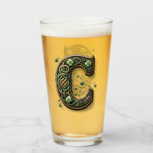 Celtic Monogram Pint Glass