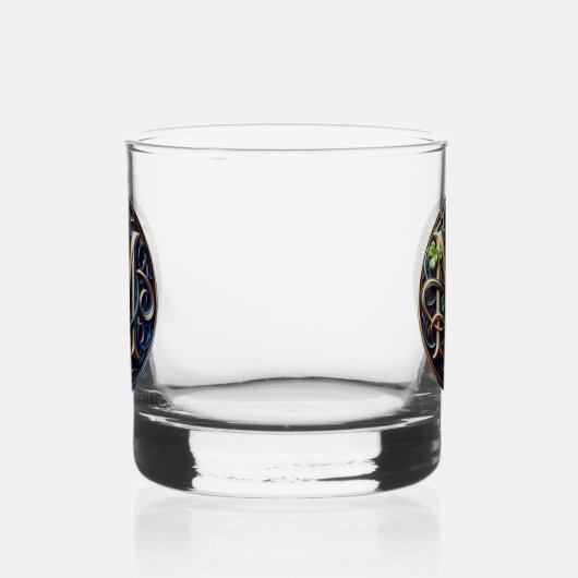 Celtic Monogram Rocks Glass Set ウイスキーグラス (左)