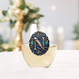 Celtic Monogram Wine Glass Set ステムなしワイングラス