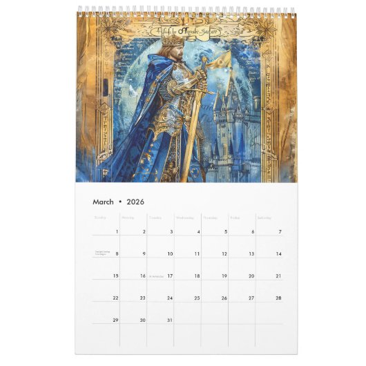 Celtic Realms – Mythical Journey and Ancient Gods カレンダー (3月 2026)