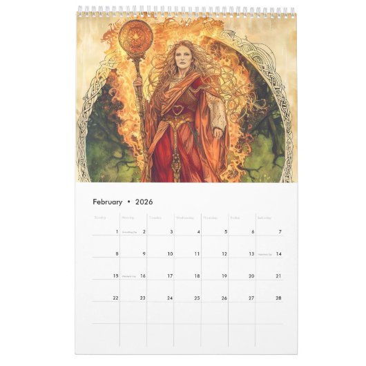 Celtic Realms – Mythical Journey and Ancient Gods カレンダー (2月 2026)