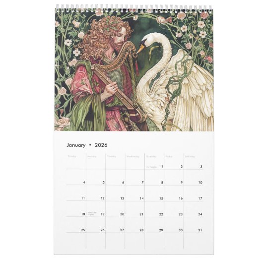 Celtic Realms – Mythical Journey and Ancient Gods カレンダー (1月 2026)