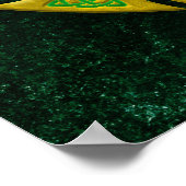 Celtic Shamrock Heritage Symbol Irish Inspired ポスター (角)