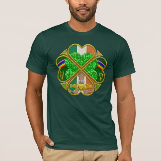 Celtic Shamrock Heritage Symbol Irish Inspired Tシャツ (正面)