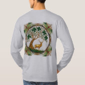 Celtic Shamrock Tree of Life - St. Patrick's Day Tシャツ (裏面)