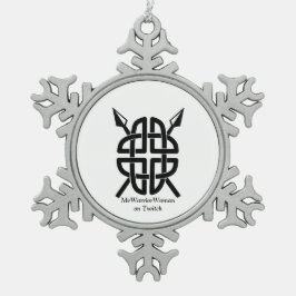 Celtic Shield、MeWarriorWoman on Twitch スノーフレークピューターオーナメント