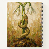 Celtic Snake Snowdrops Imbolc Rebirth Fantasy Art ノートブック (裏面)