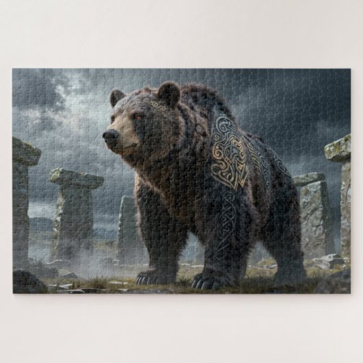 Celtic Spirit Animal Bear Jigsaw Puzzle ジグソーパズル (横)