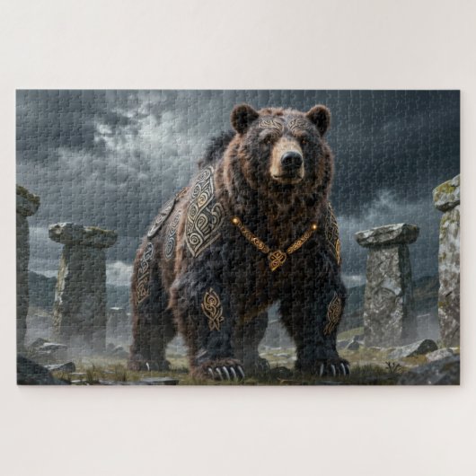 Celtic Spirit Animal Bear Jigsaw Puzzle ジグソーパズル (横)