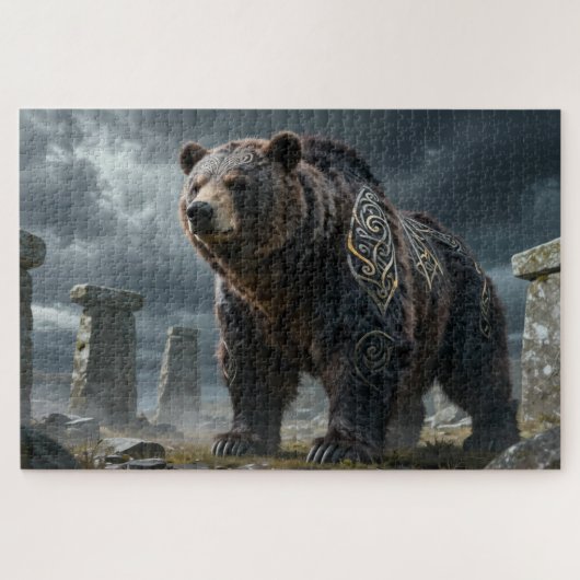 Celtic Spirit Animal Bear Jigsaw Puzzle ジグソーパズル (横)