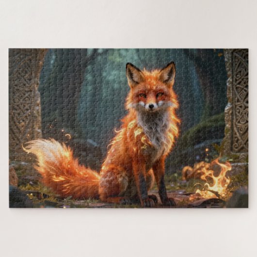 Celtic Spirit Animal Fox Jigsaw Puzzle ジグソーパズル (横)