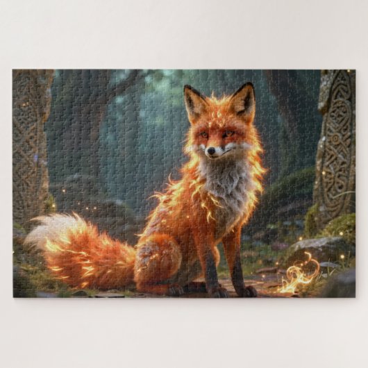 Celtic Spirit Animal Fox Jigsaw Puzzle ジグソーパズル (横)