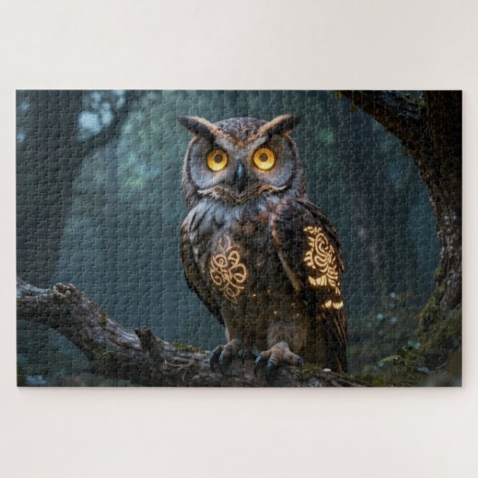 Celtic Spirit Animal Owl Jigsaw Puzzle ジグソーパズル (横)