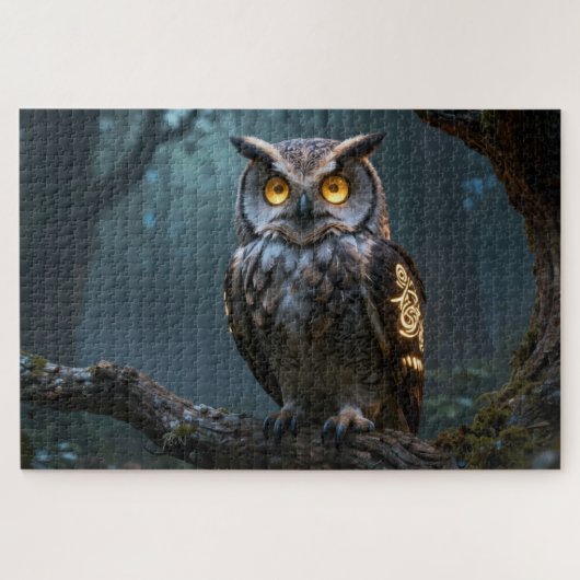 Celtic Spirit Animal Owl Jigsaw Puzzle ジグソーパズル (横)