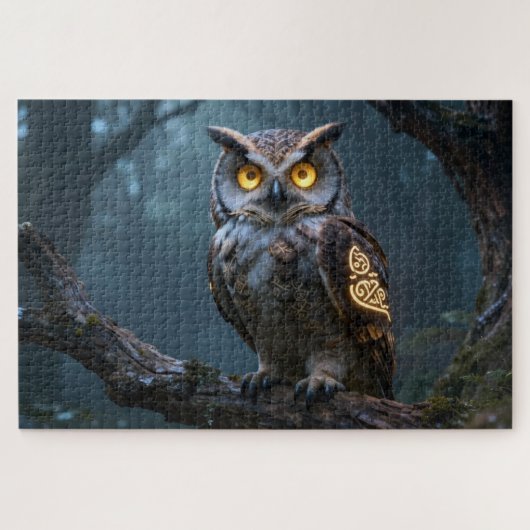 Celtic Spirit Animal Owl Jigsaw Puzzle ジグソーパズル (横)