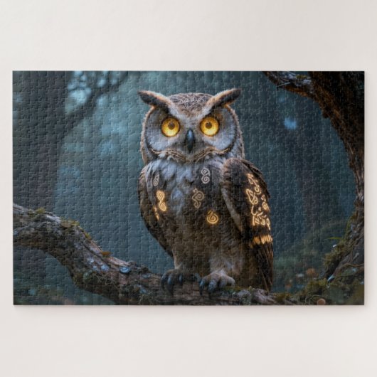 Celtic Spirit Animal Owl Jigsaw Puzzle ジグソーパズル (横)