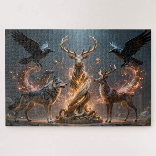 Celtic Spirit Animal Totem Jigsaw Puzzle ジグソーパズル (横)