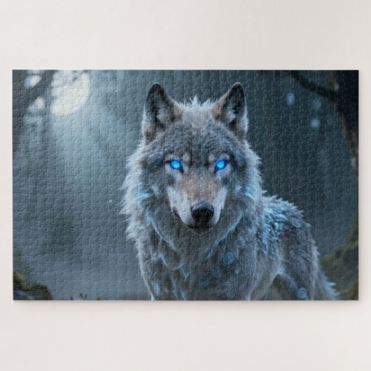 Celtic Spirit Animal Wolf Jigsaw Puzzle ジグソーパズル (横)
