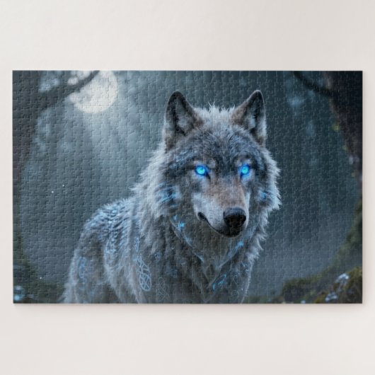 Celtic Spirit Animal Wolf Jigsaw Puzzle ジグソーパズル (横)
