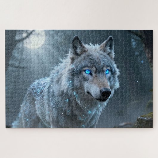 Celtic Spirit Animal Wolf Jigsaw Puzzle ジグソーパズル (横)