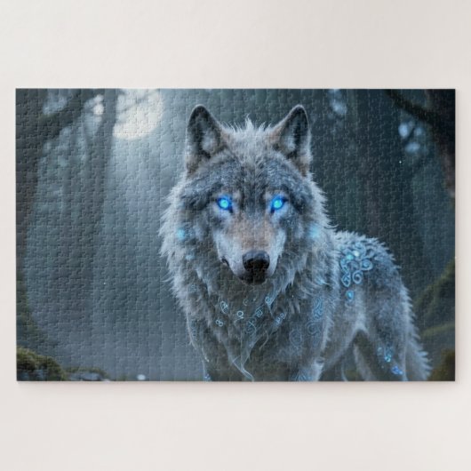Celtic Spirit Animal Wolf Jigsaw Puzzle ジグソーパズル (横)